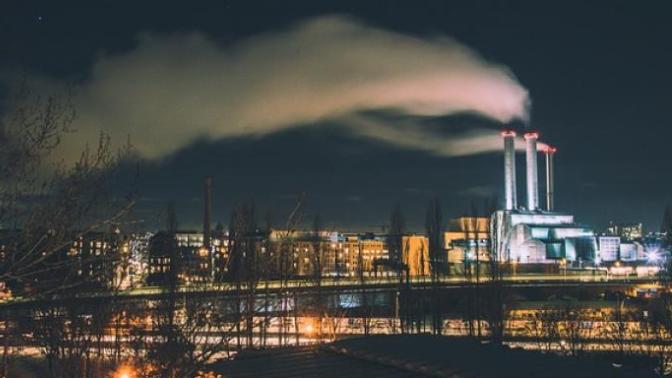 factory at night
