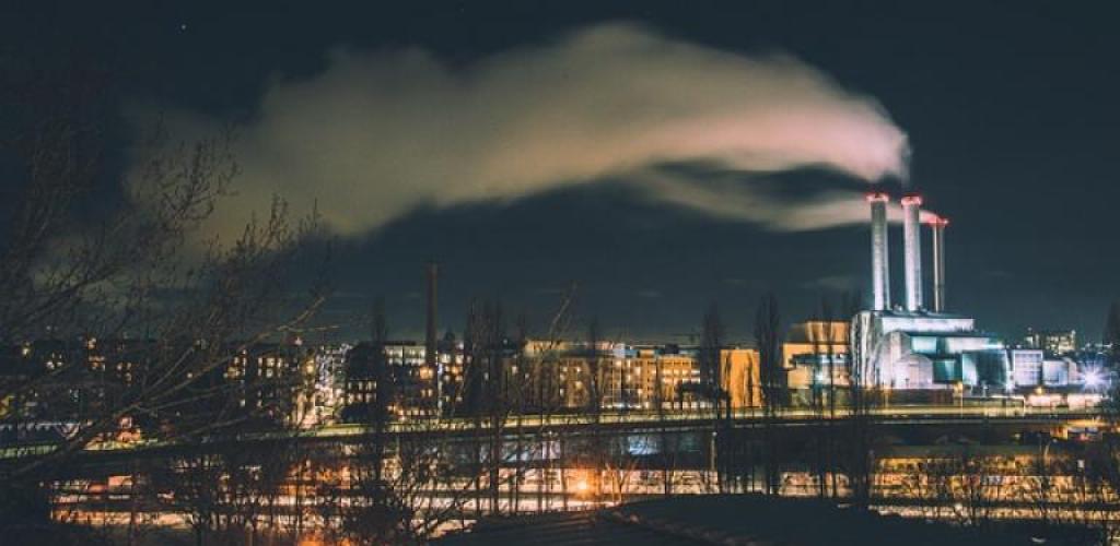 factory at night