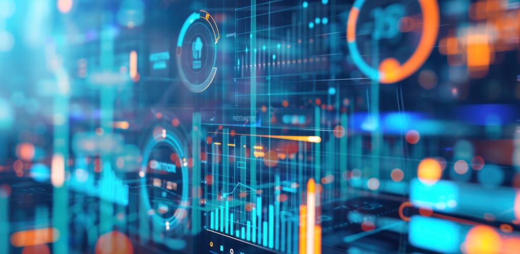 analytical graphs on a computer screen