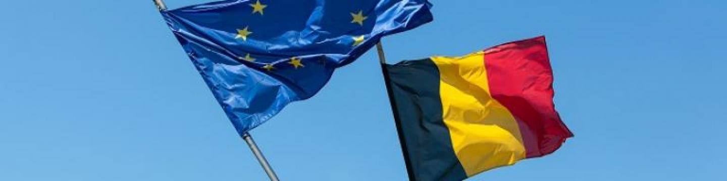 EU & BE flags