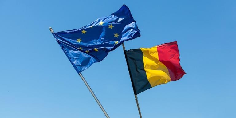 EU & BE flags